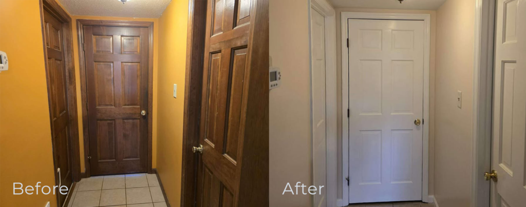 Painted hallway interior